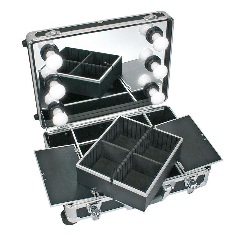 Mirror case with light