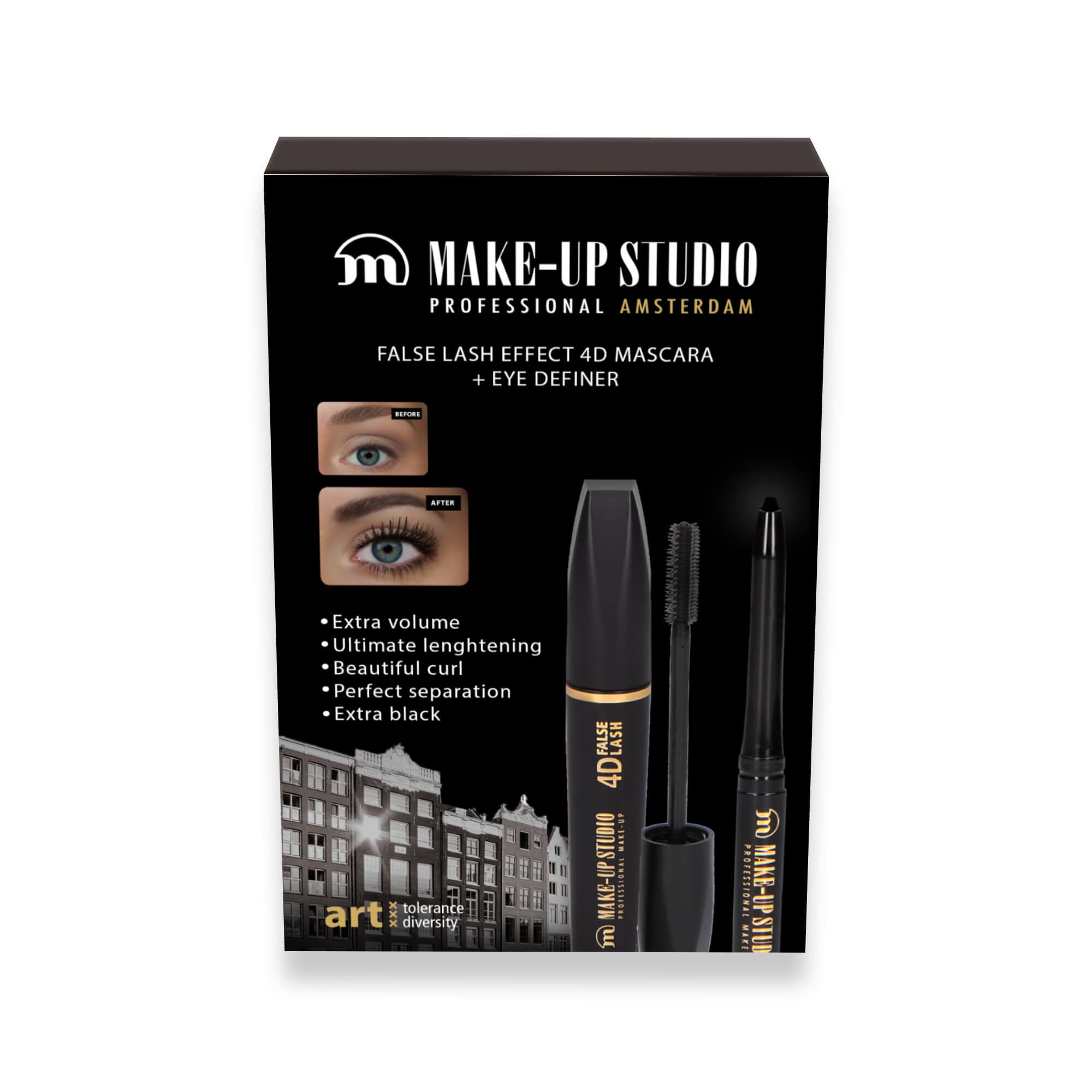 Giftbox Eyes - Mascara 4D Extra Black + Eye Definer