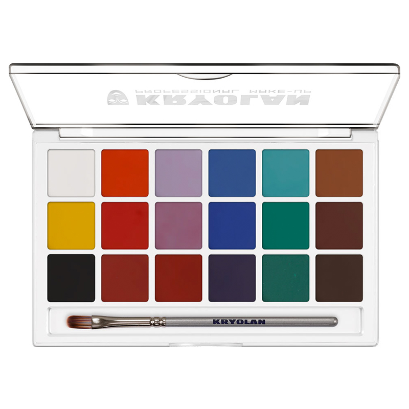 Aquacolor Waterschmink palette 18 colors  - Basic