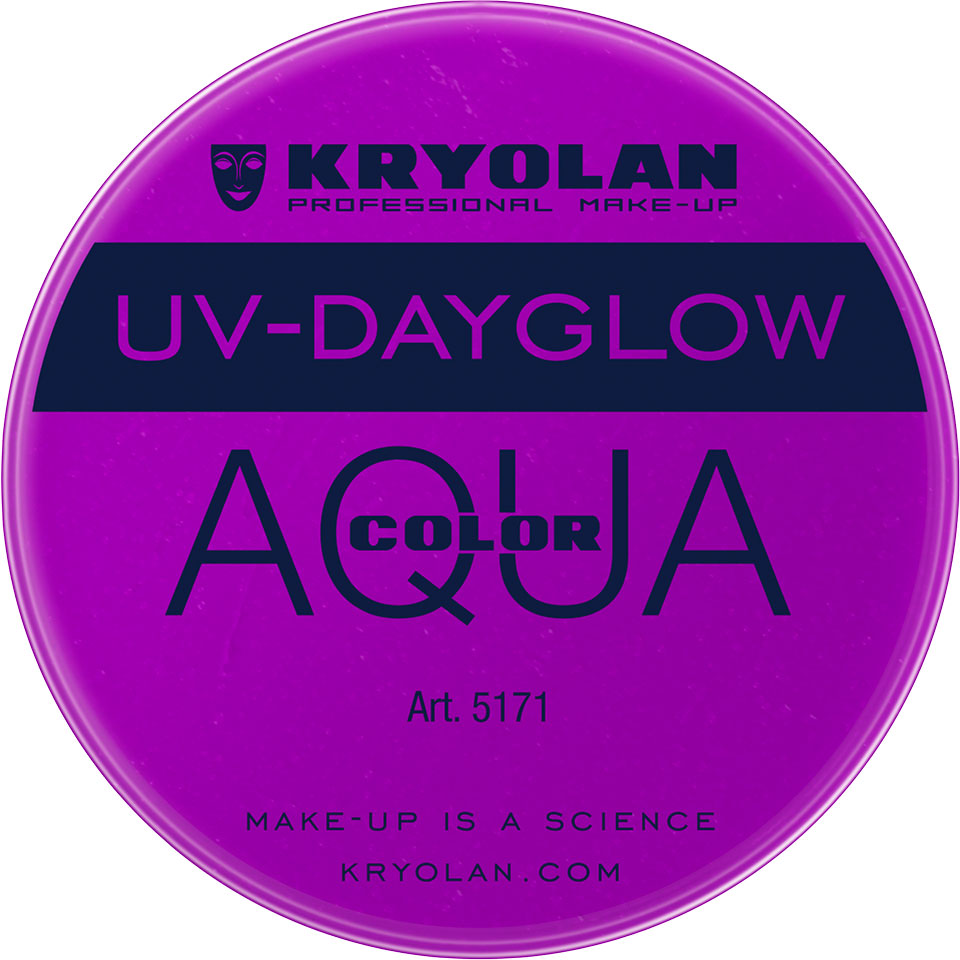 Kryolan Aquacolor UV-Dayglow Waterschmink - UV Purple