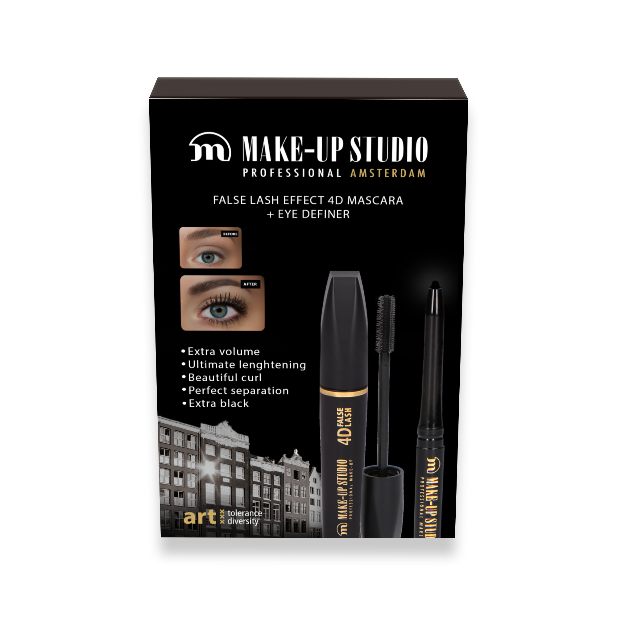 Giftbox Eyes - Mascara 4D Extra Black + Eye Definer