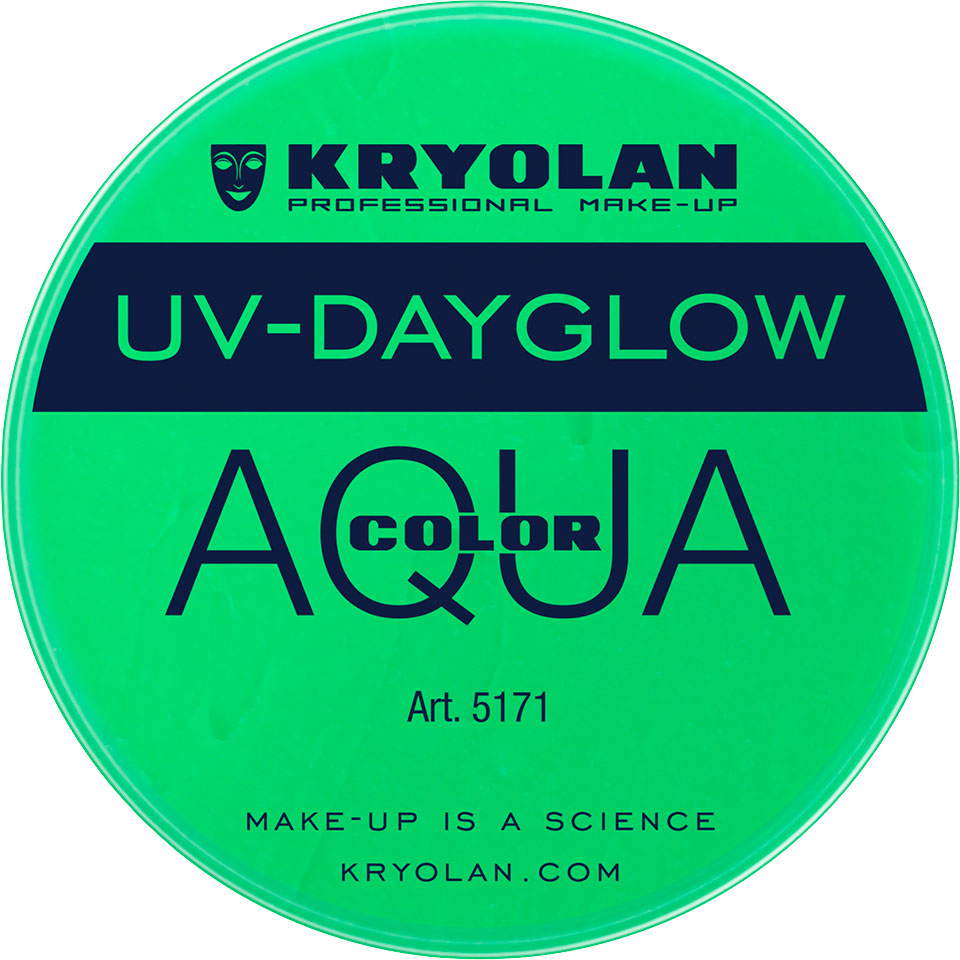 Kryolan Aquacolor UV-Dayglow Waterschmink - UV green