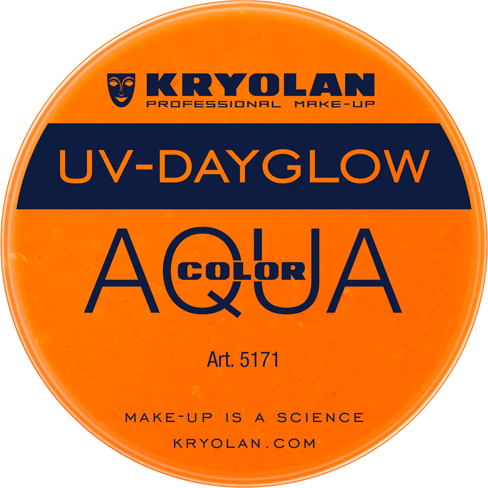 Kryolan Aquacolor UV-Dayglow Waterschmink - UV orange