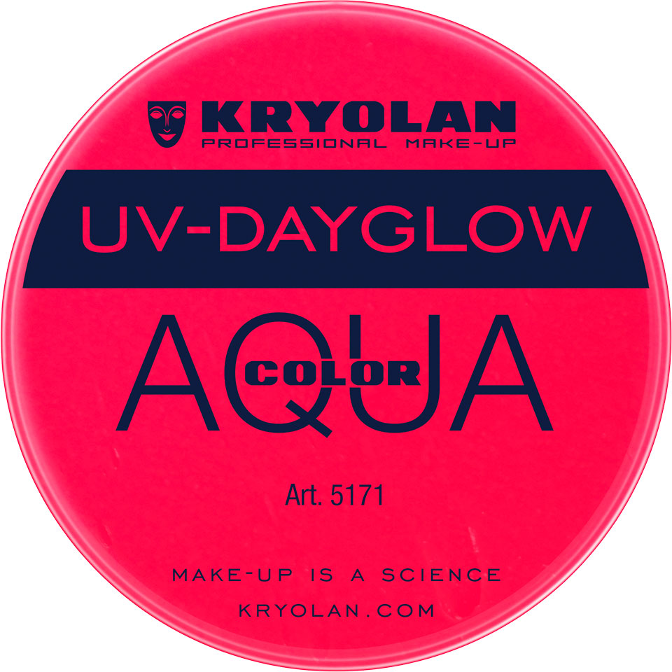 Kryolan Aquacolor UV-Dayglow Waterschmink - UV red