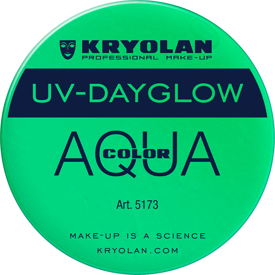 Kryolan Aquacolor UV-Dayglow Waterschmink - UV green