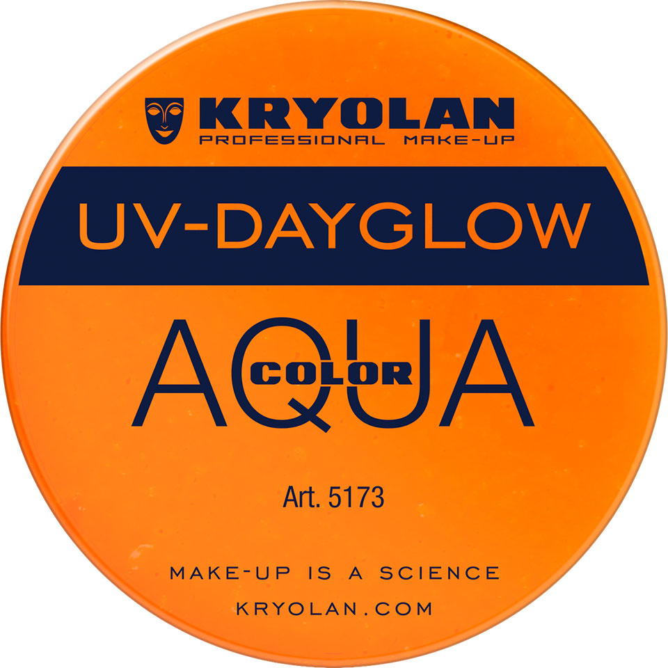 Kryolan Aquacolor UV-Dayglow Waterschmink - UV orange
