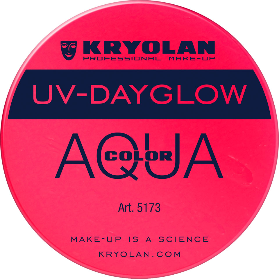 Kryolan Aquacolor UV-Dayglow Waterschmink - UV red