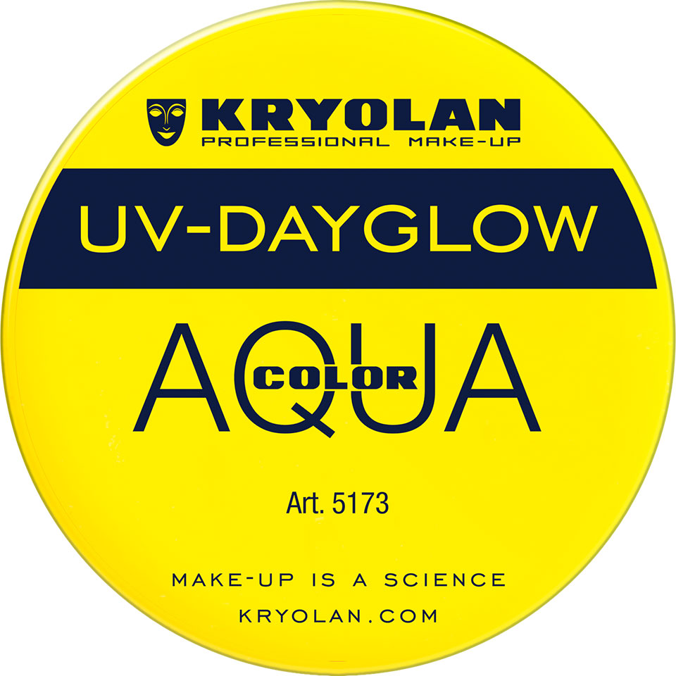 Kryolan Aquacolor UV-Dayglow Waterschmink - UV yellow